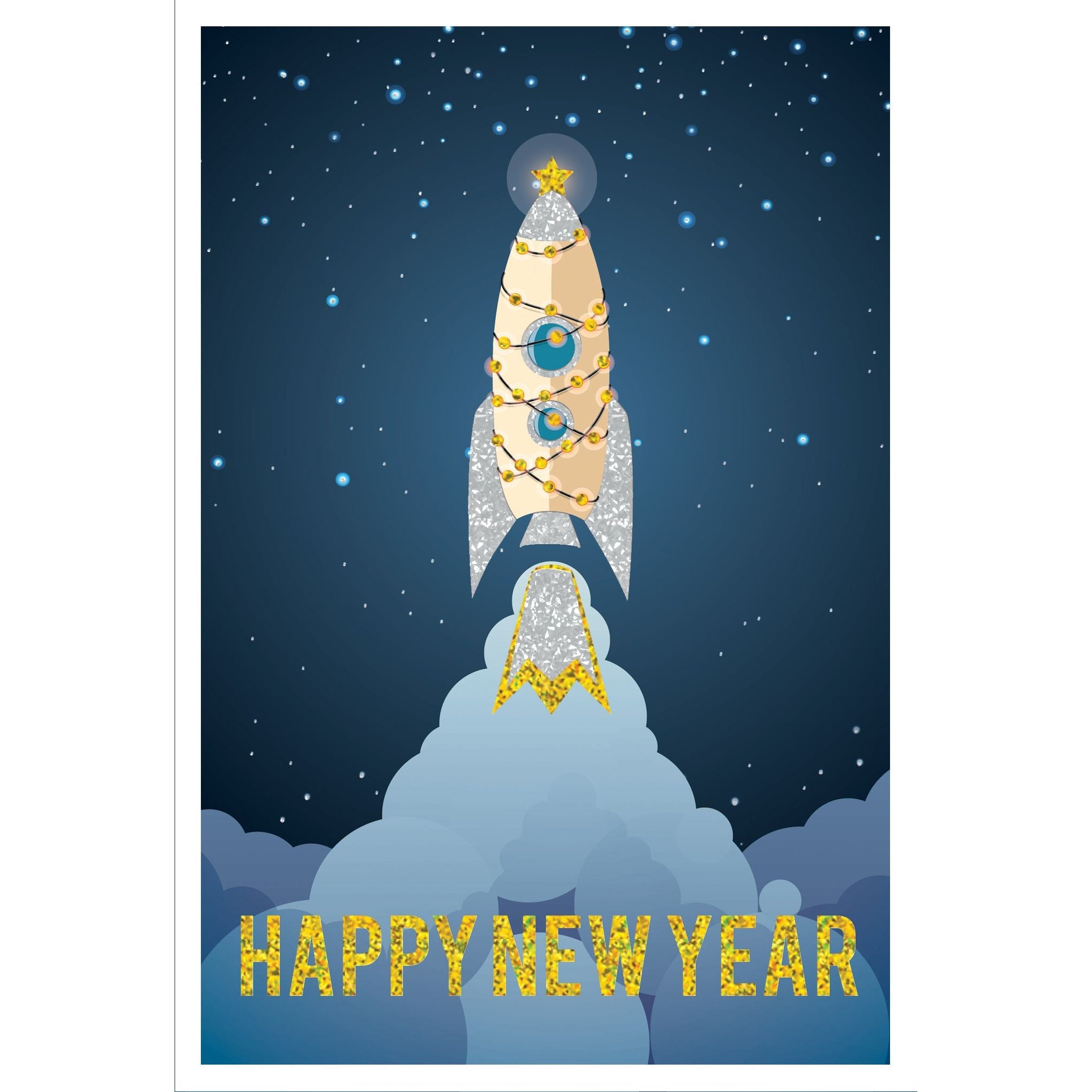 Blast Off New Year's Card - Cardmore